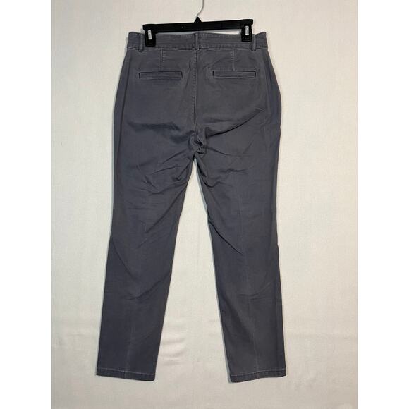 LOFT Modern Straight Ankle Pants Gray Petite - Size 4 - Picture 3 of 7